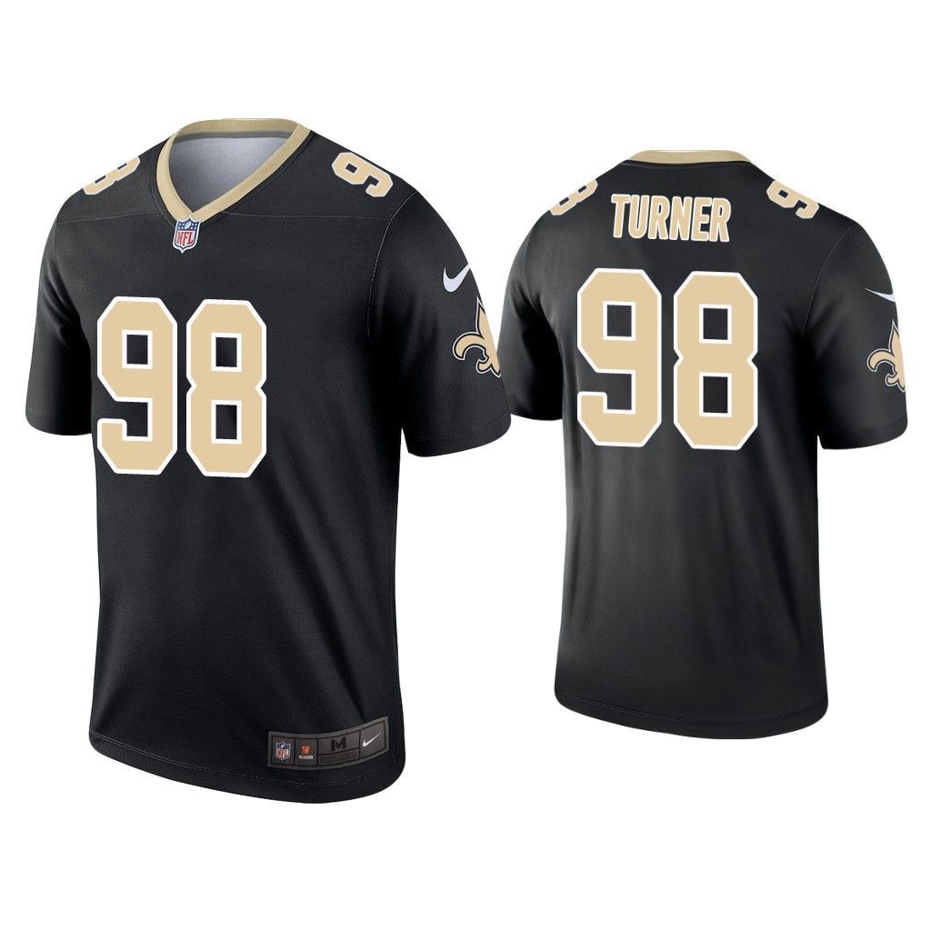 Men New Orleans Saints #98 Payton Turner Nike Black Inverted Legend NFL Jersey->new orleans saints->NFL Jersey